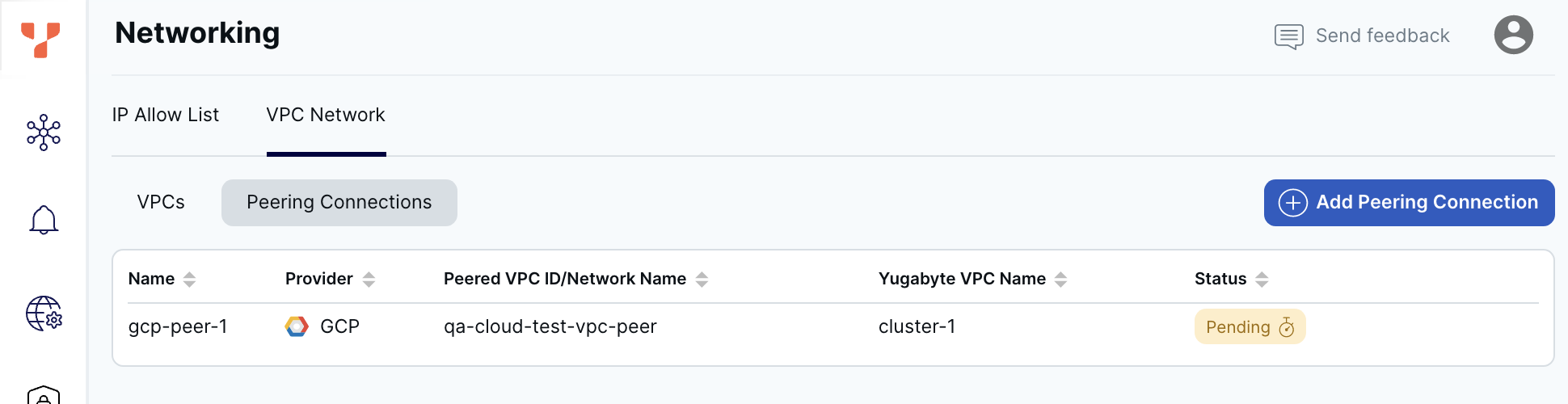 Peering connections